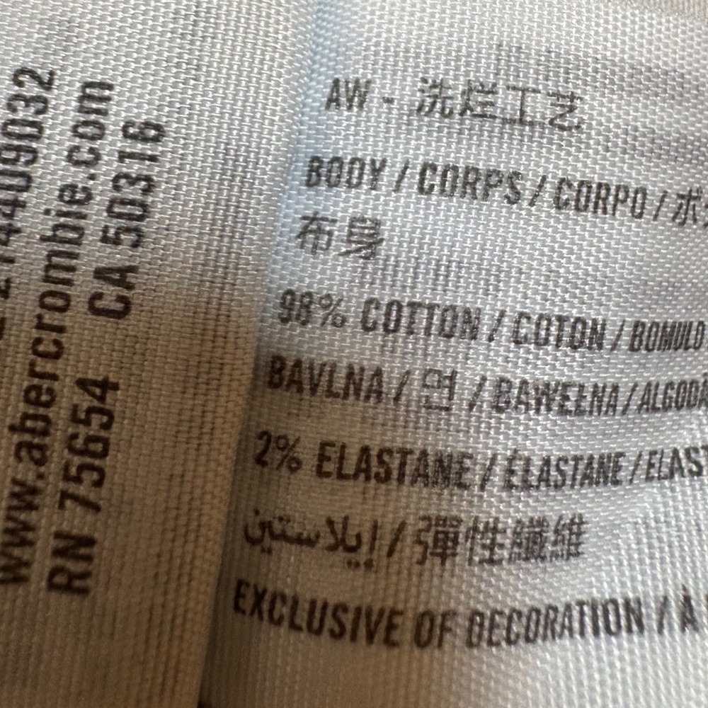 Abercrombie & Fitch High Rise Paperbag Waist Denim Shorts Light Wash Blue | 27/4 - Picture 5 of 5